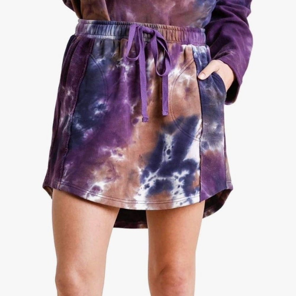 Umgee tie dye mini skirt